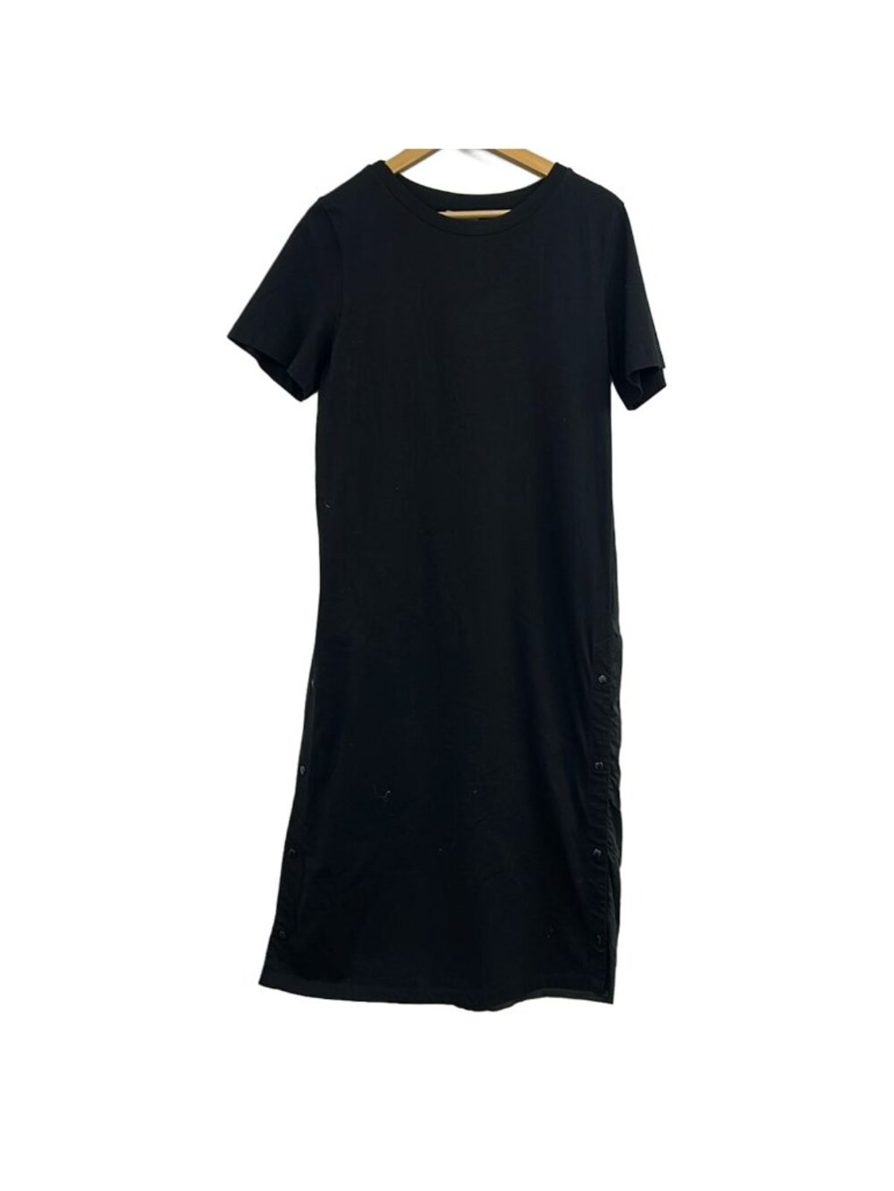 Moncler Dress Abito Black Short Sleeve Long
